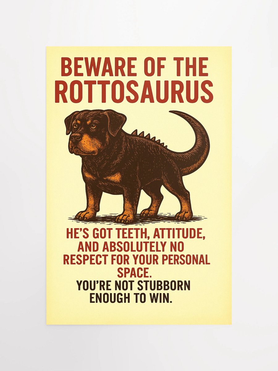 Beware of the Rottosaurus Poster product image (11)