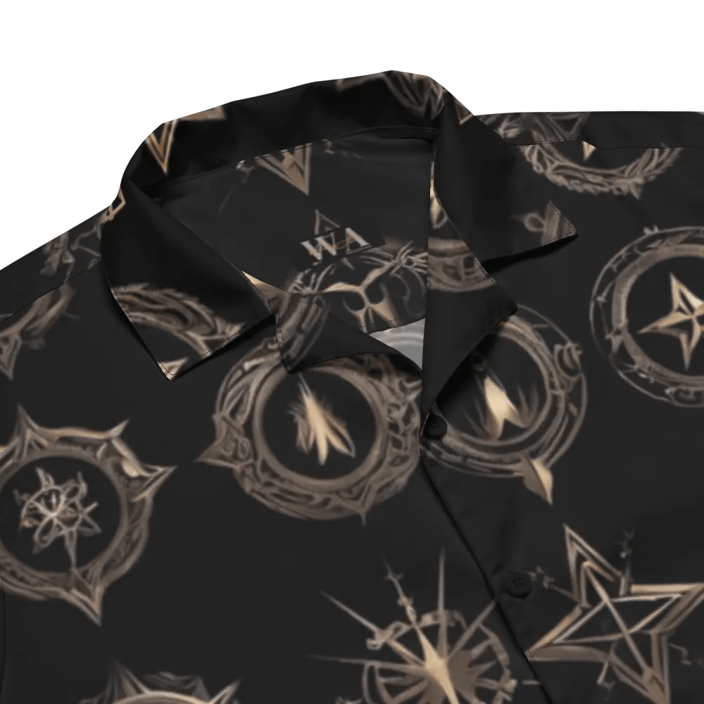 Black & Gold Symbology Hawaiian Shirt product image (3)