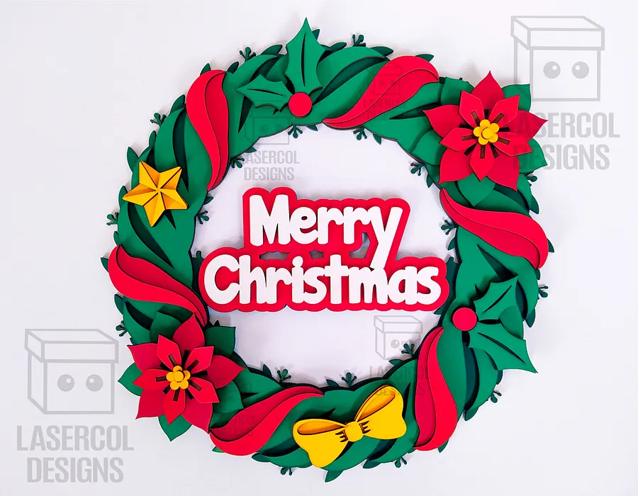 Christmas Wreath - Laser Cut Files product image (3)