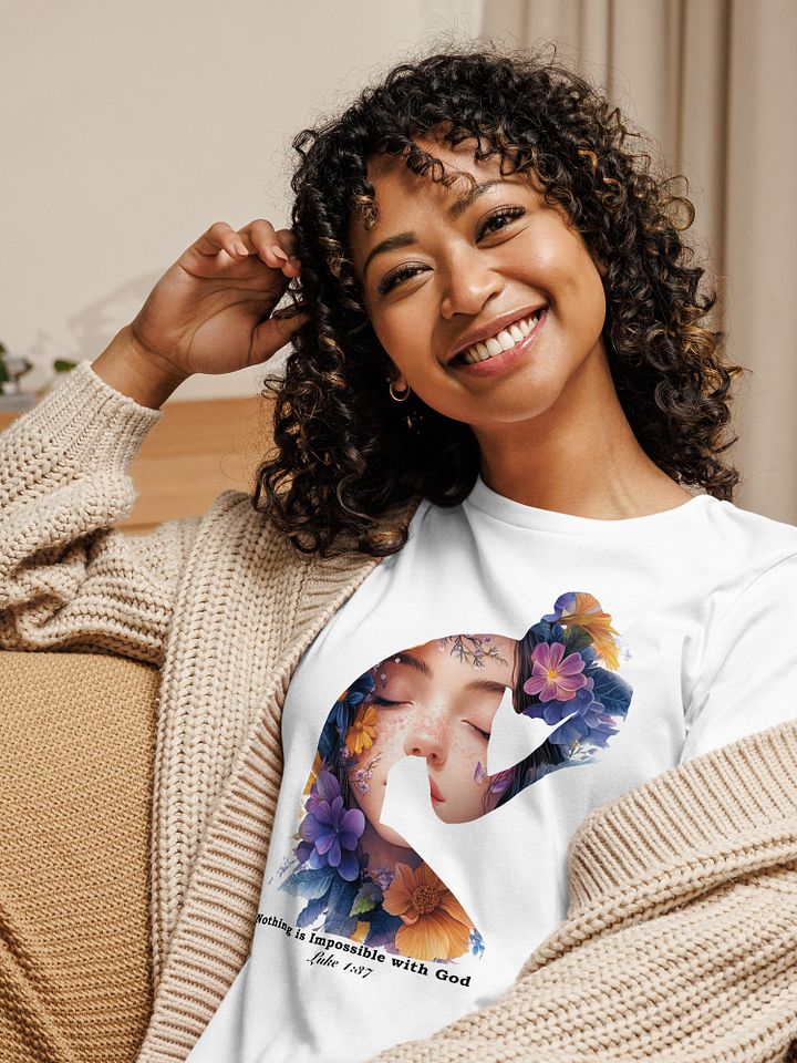 Nothing Is Impossible with God Woman Silhouette T-Shirt product image (1)