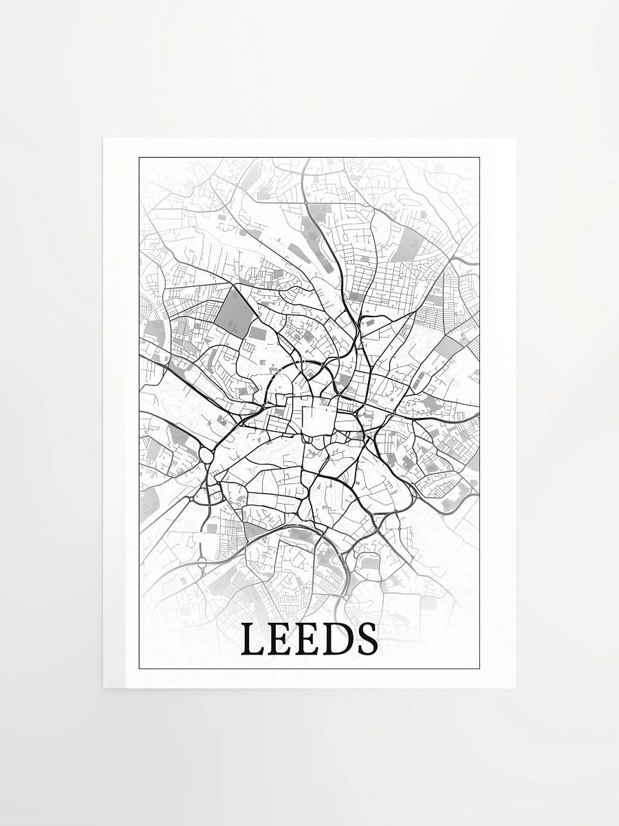 Leeds, England, city map print product image (3)