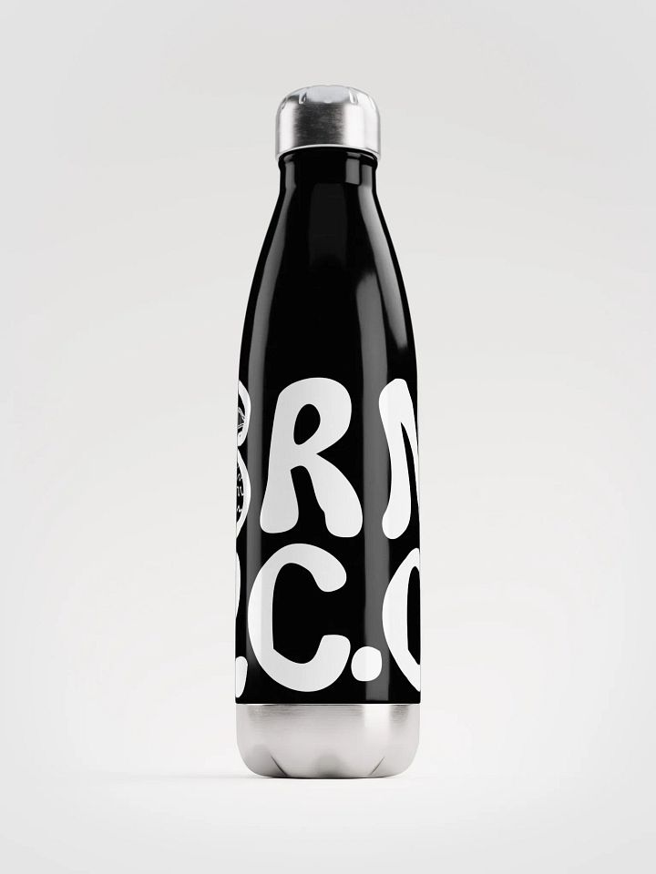 BRN.2C.C.™ | Stainless Bottle | White on Black💧 product image (1)