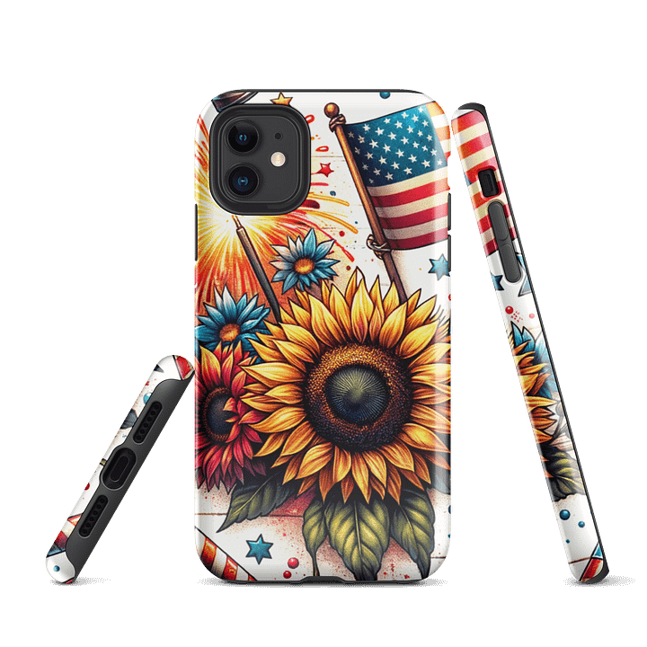 Patriotic Sunflower Celebration iPhone® Tough Case product image (1)