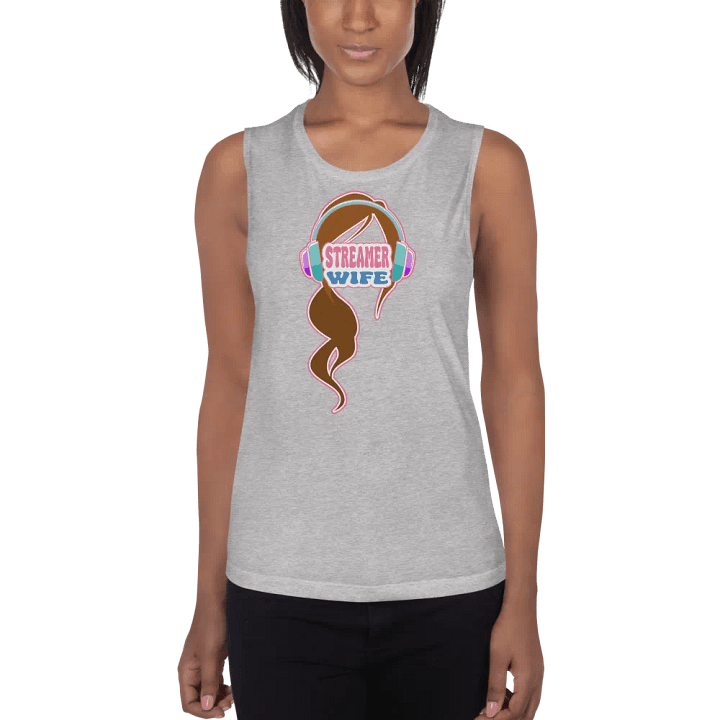 Streamer Wife Graphic Muscle Tank (brown) product image (13)