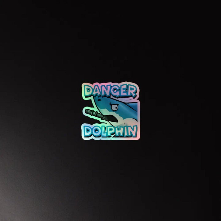 Danger Dolphin Holographic Sticker product image (4)