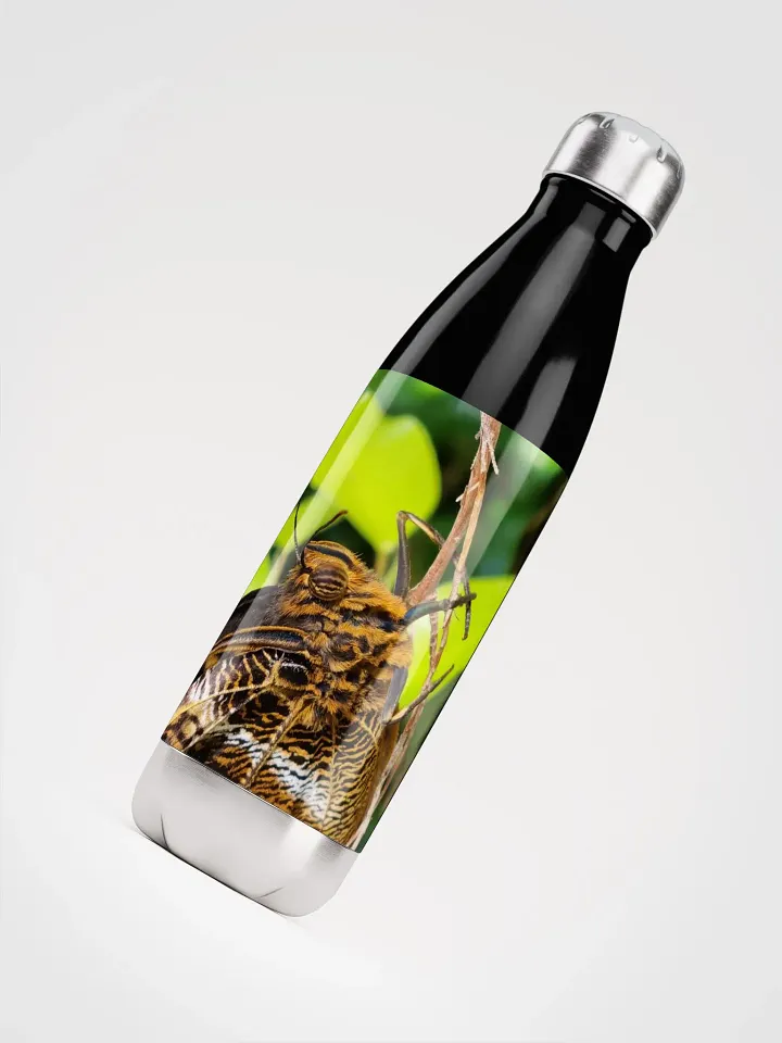 Closeup Tropical Butterfly Stainless Steel Water Bottle product image (1)