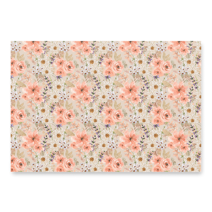 Orange Flowers Paper Sheets product image (1)
