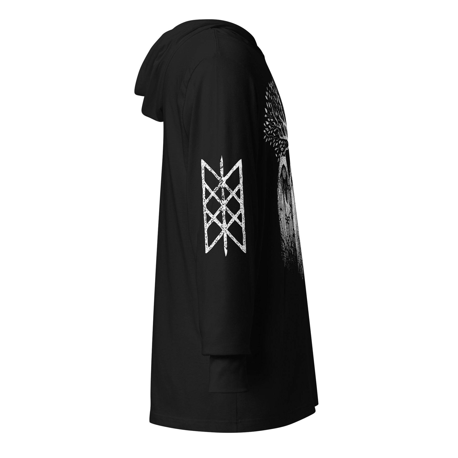 Weavers of Wyrd Hooded Long Sleeve Tee with Sleeve Prints product image (4)