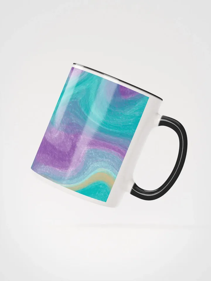 Pretty Purple and Teal Marble Fluid Art product image (2)