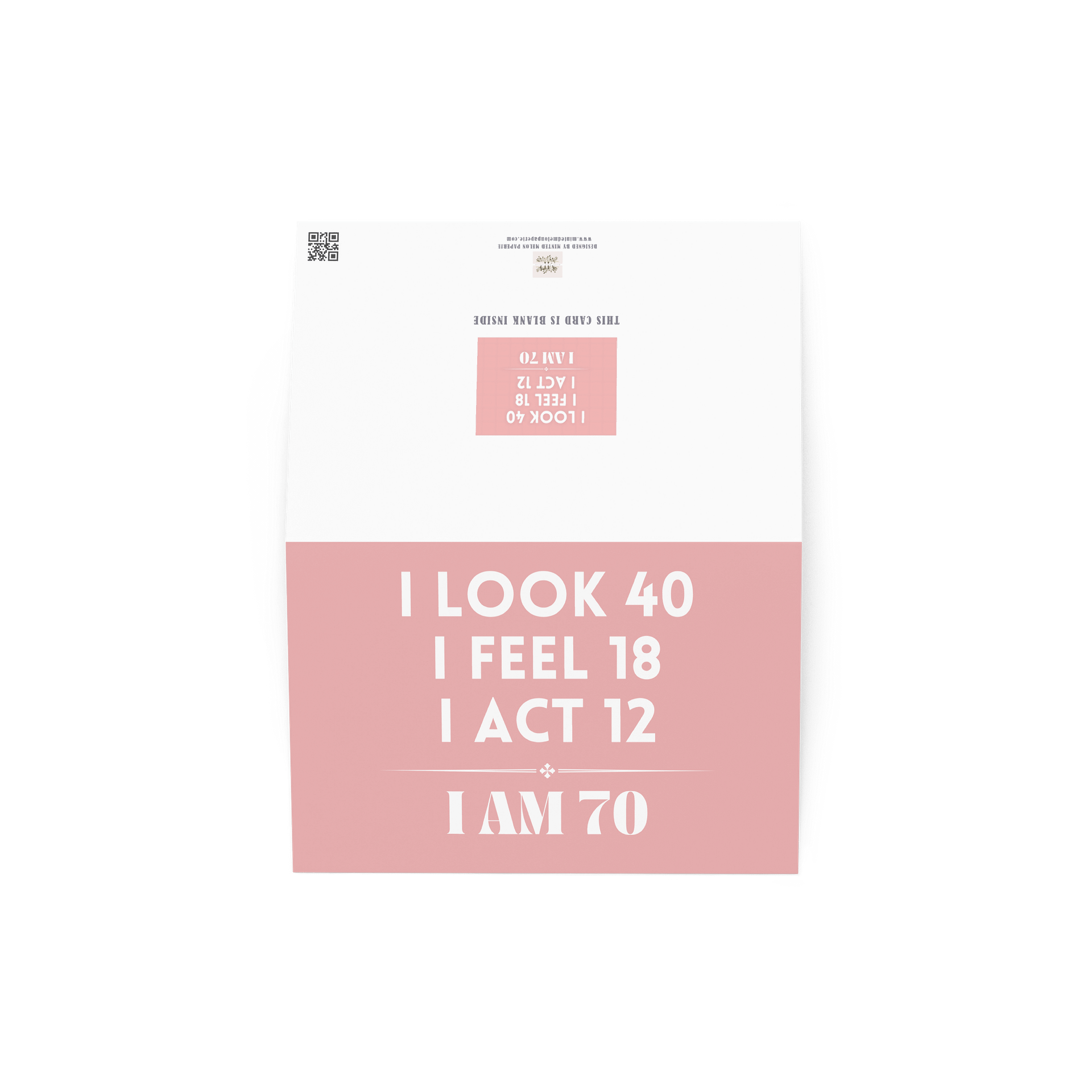 Pink I Am 70 Birthday Card product image (3)