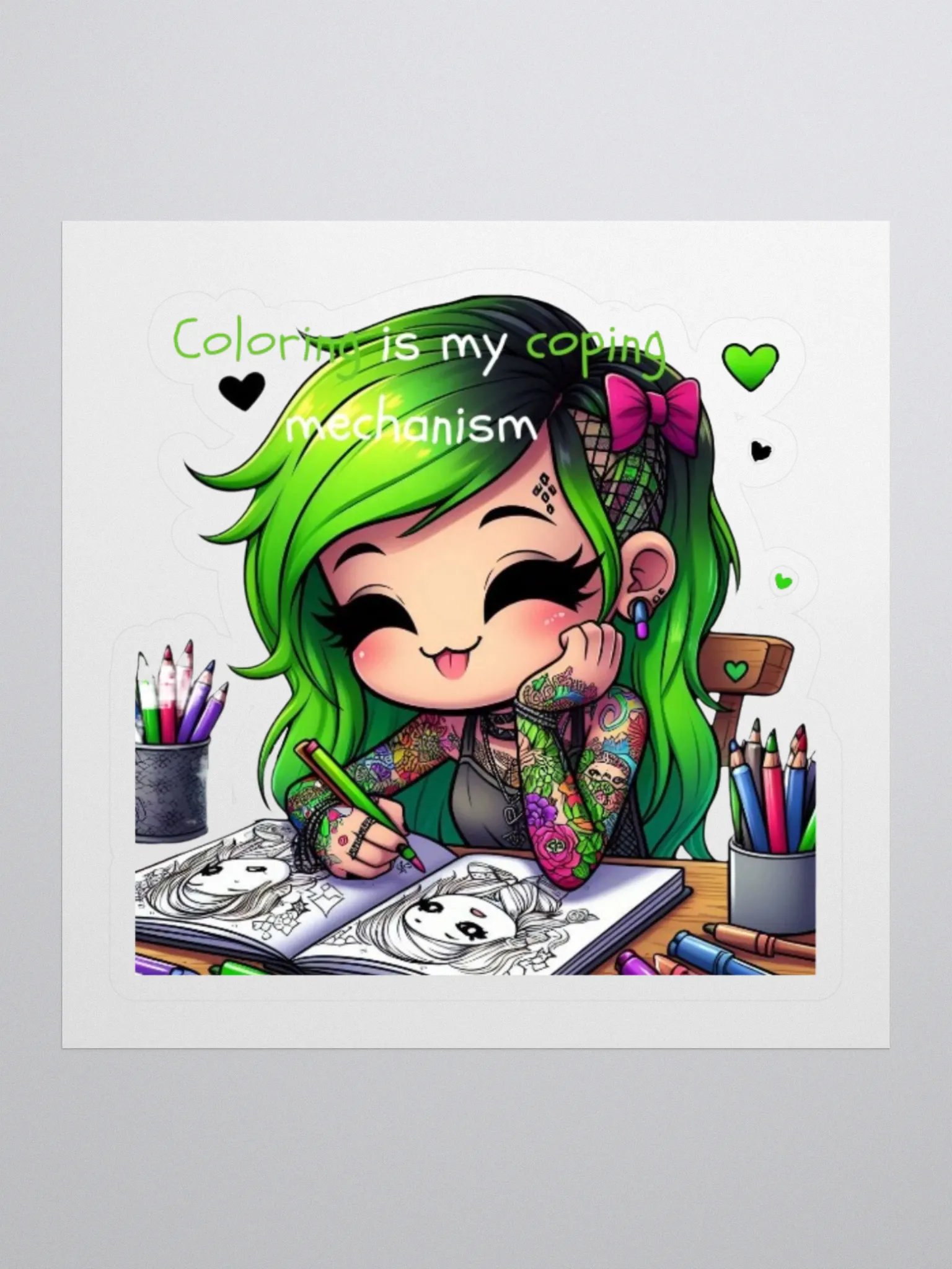 coloring is my coping mechanism sticker product image (1)