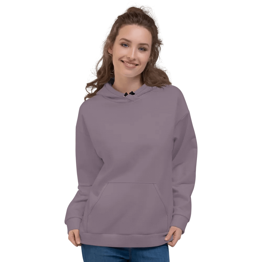 Plain Faded Orchid Grey Soft Summer Unisex Recycled Polyester Heavyweight Premium Hoodie by Treasure Pie product image (4)