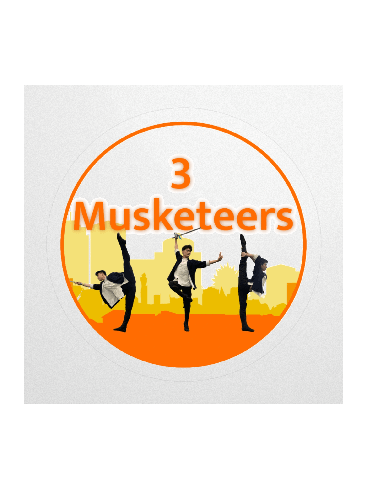 3 Musketeers Cityscape Logo Stickers product image (2)