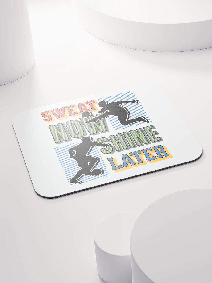 Sweat Now Shine Later Soccer Silhouette Mouse Pad product image (4)