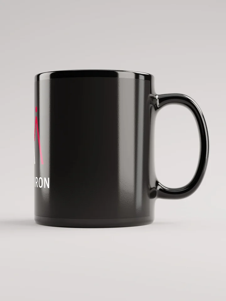 Men of Iron Logo Black Glossy Mug product image (1)