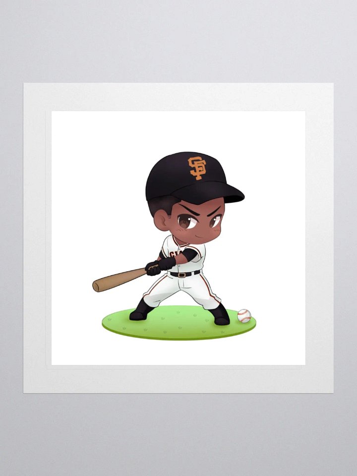 Chibi Willie Mays Kiss Cut Stickers product image (1)