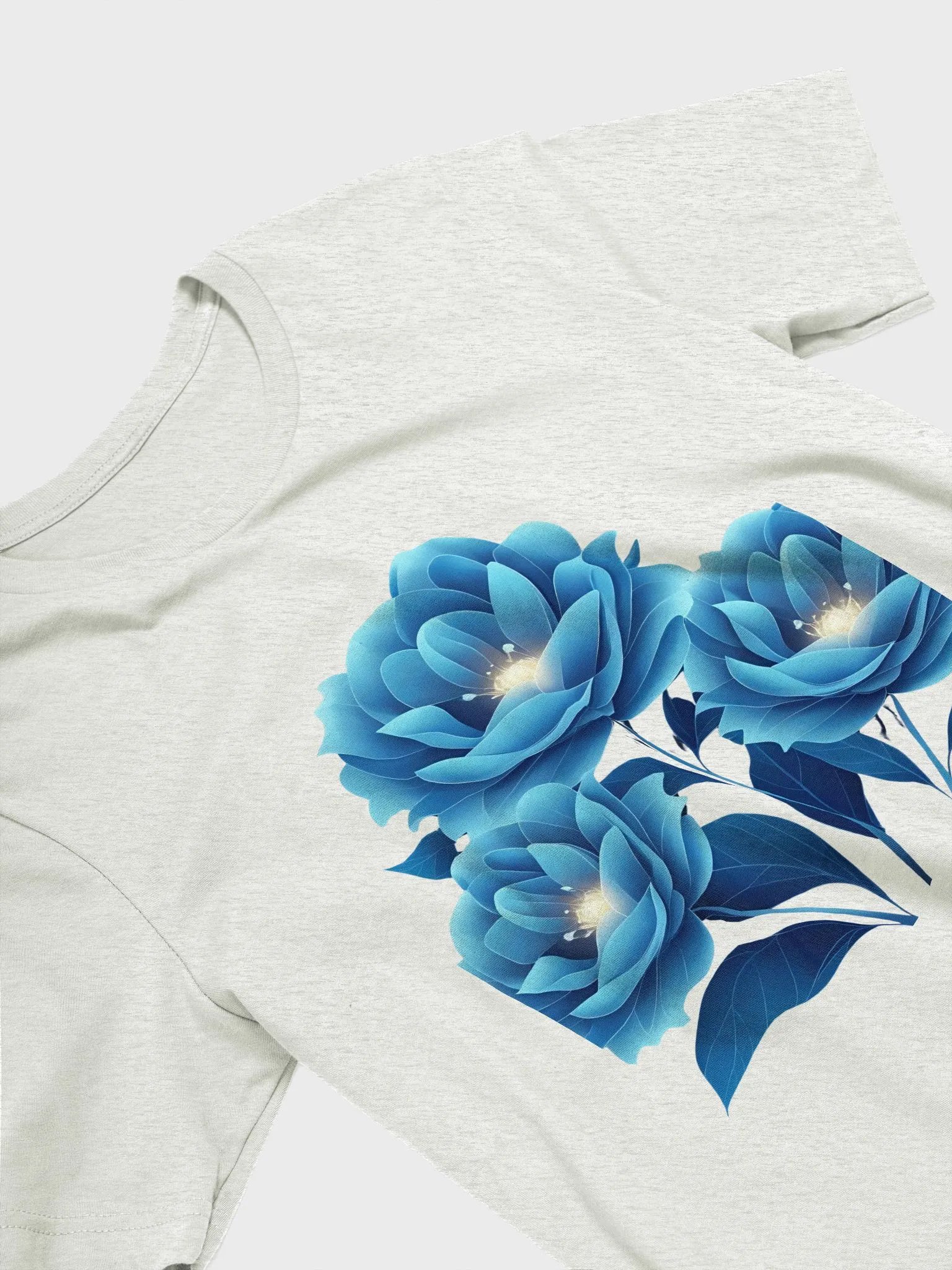 Electric Blue Floral Glow T-Shirt product image (23)