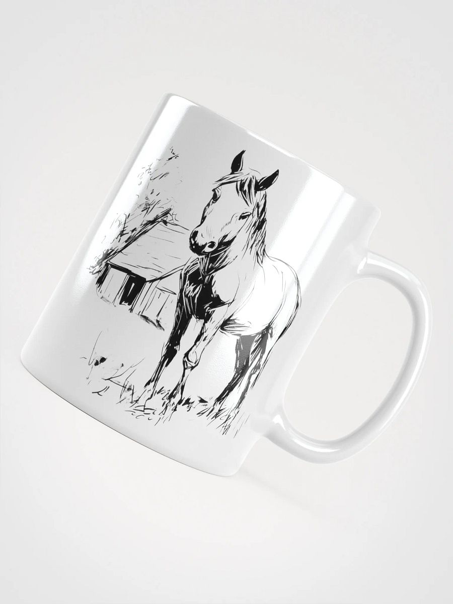 Pasture Morning – Horse & Barn Line Art Mug product image (10)