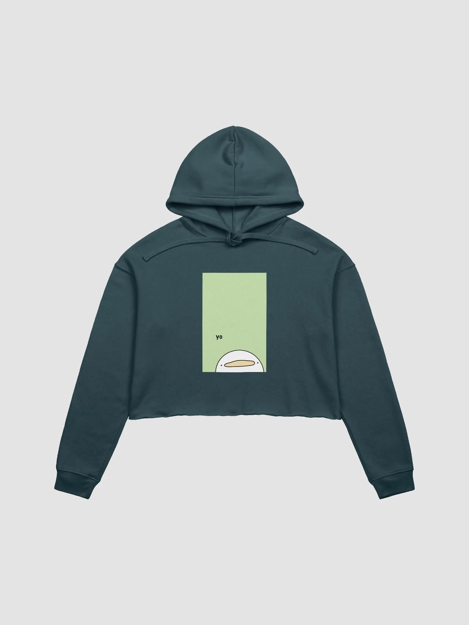 Meme Duck Peek Crop Hoodie product image (2)
