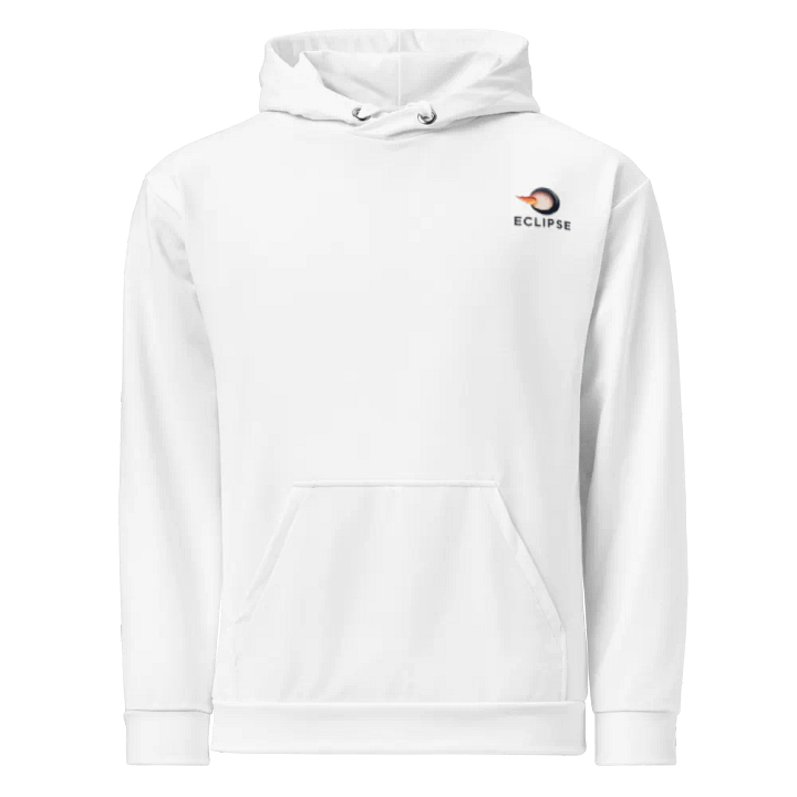 Eclipse Recycled Unisex Hoodie with Sun Design - White product image (1)