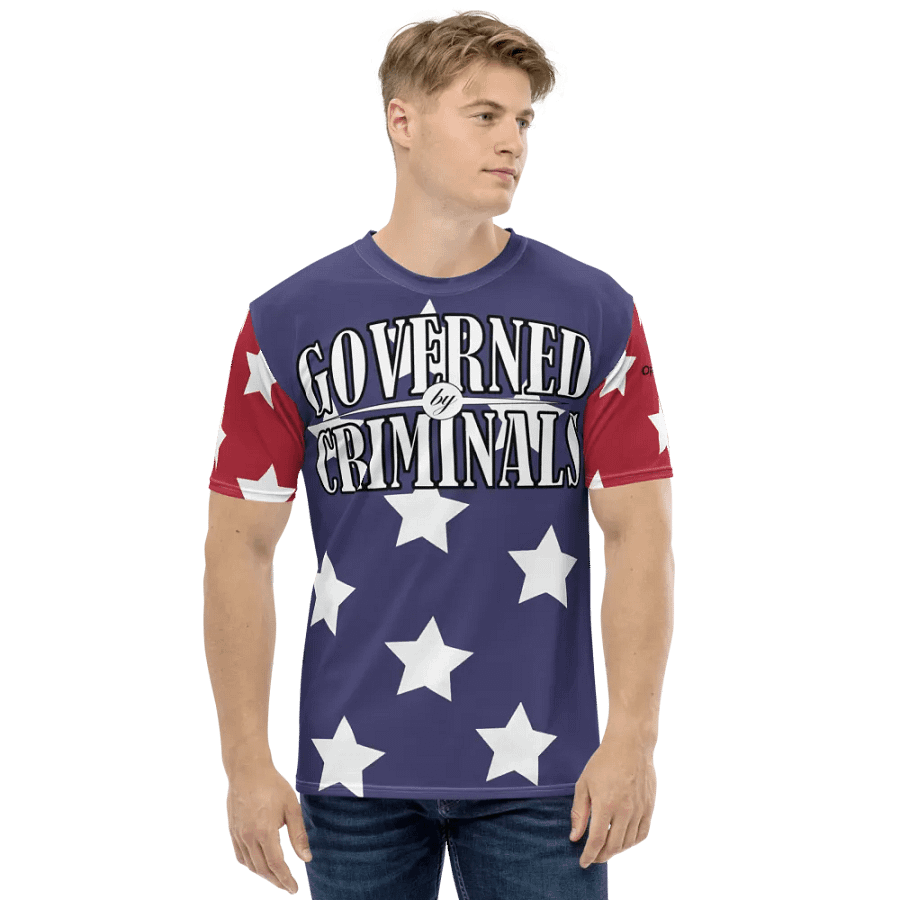 Governed By Criminals - USA - Red/Blue Stars - Crew Neck T-Shirt product image (1)