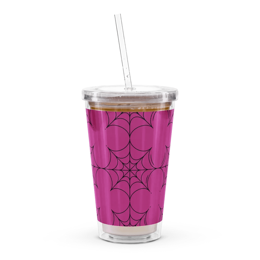 Spooky Spider Web Plastic Tumbler product image (10)