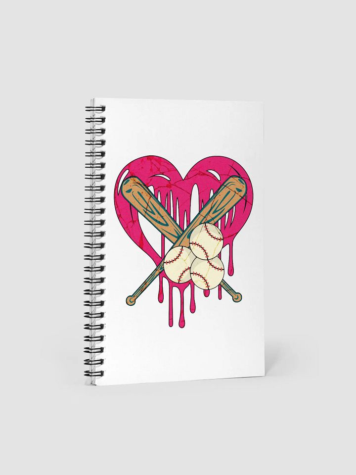 Heart Baseball Spiral Notebook product image (2)
