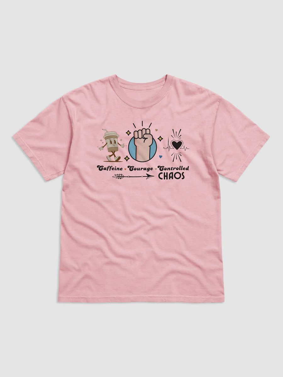 Caffeine, Courage, & Controlled Chaos Parkinson Comfort Colors T-shirt product image (2)