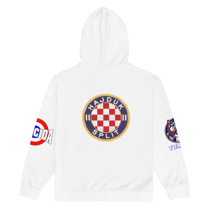HAJDUK SPLIT Checkered Logo Recycled Zip Hoodie product image (2)