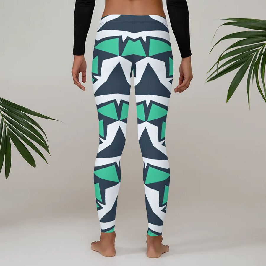 Symmetric Green Arrow All-Over Leggings product image (4)