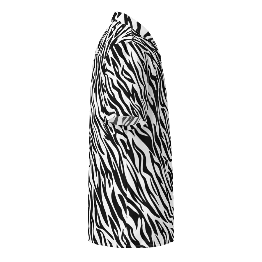 Bold Zebra Print Short-Sleeve Button-Down Shirt product image (4)