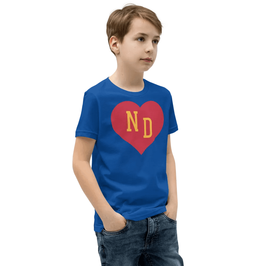 ND Heart Red Unisex Youth T-shirt product image (3)