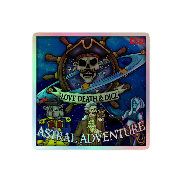 Love Death and Dice: Astral Adventures – Holographic Sticker product image (2)