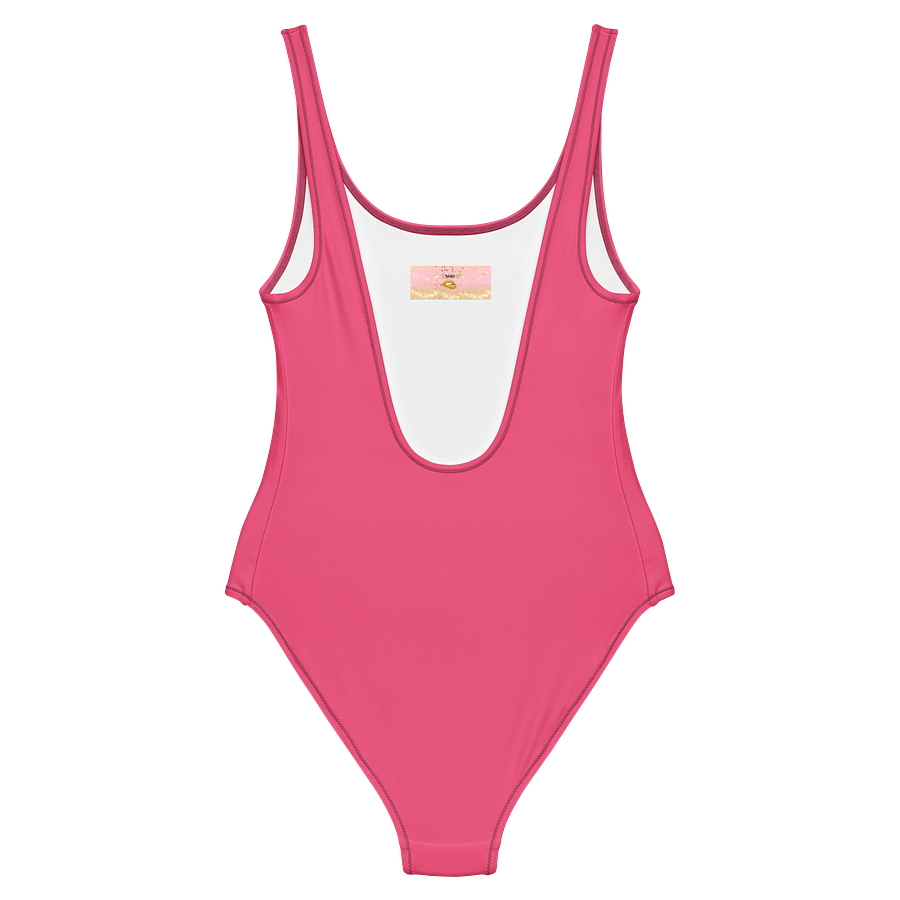 🎀 Glowlita "Sugar Kiss" Pink Patterned Bow One-Piece product image (2)