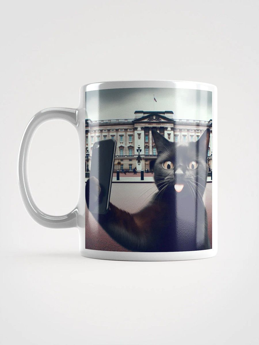 Selfie Cat Buckingham Palace #Humorous Glossy Mug - White product image (18)