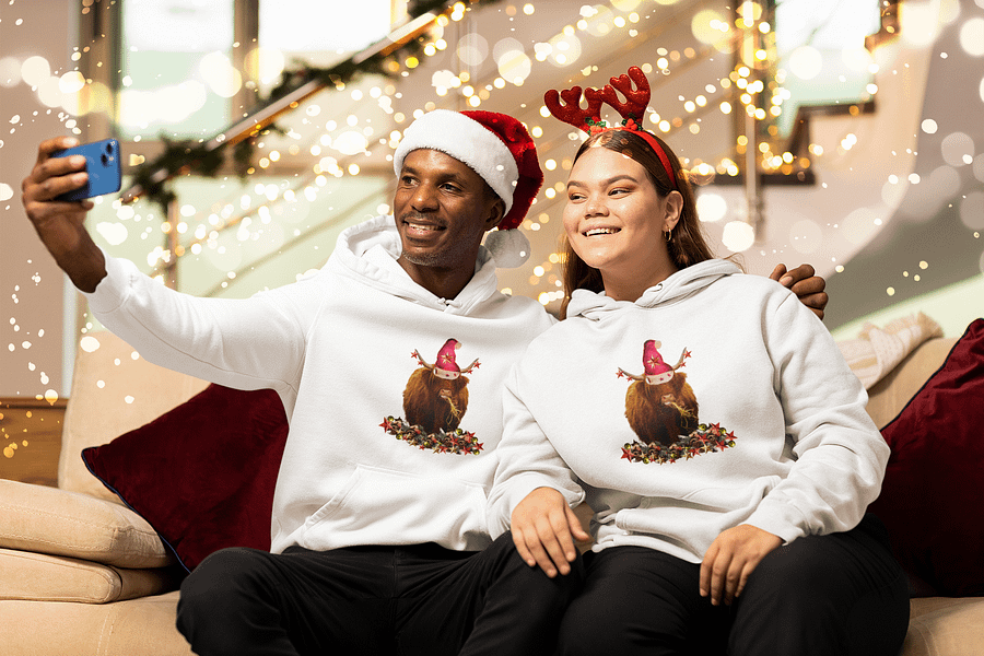 Unisex Highland Christmas Cow Hoodie product image (1)