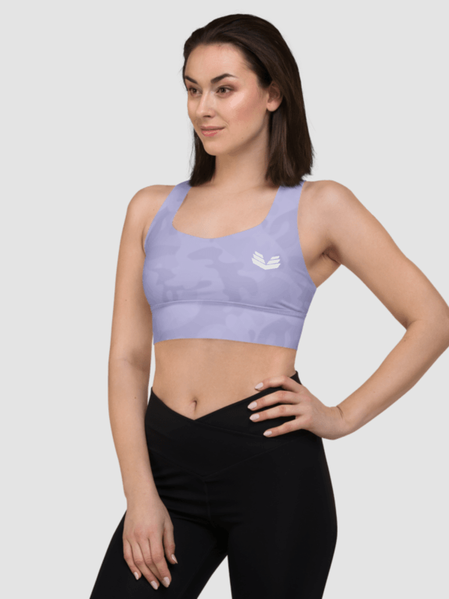 Longline Sports Bra - Violet Camo product image (3)