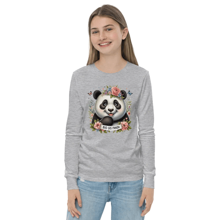 Joyful Big Sis Panda Long Sleeve Tee product image (21)