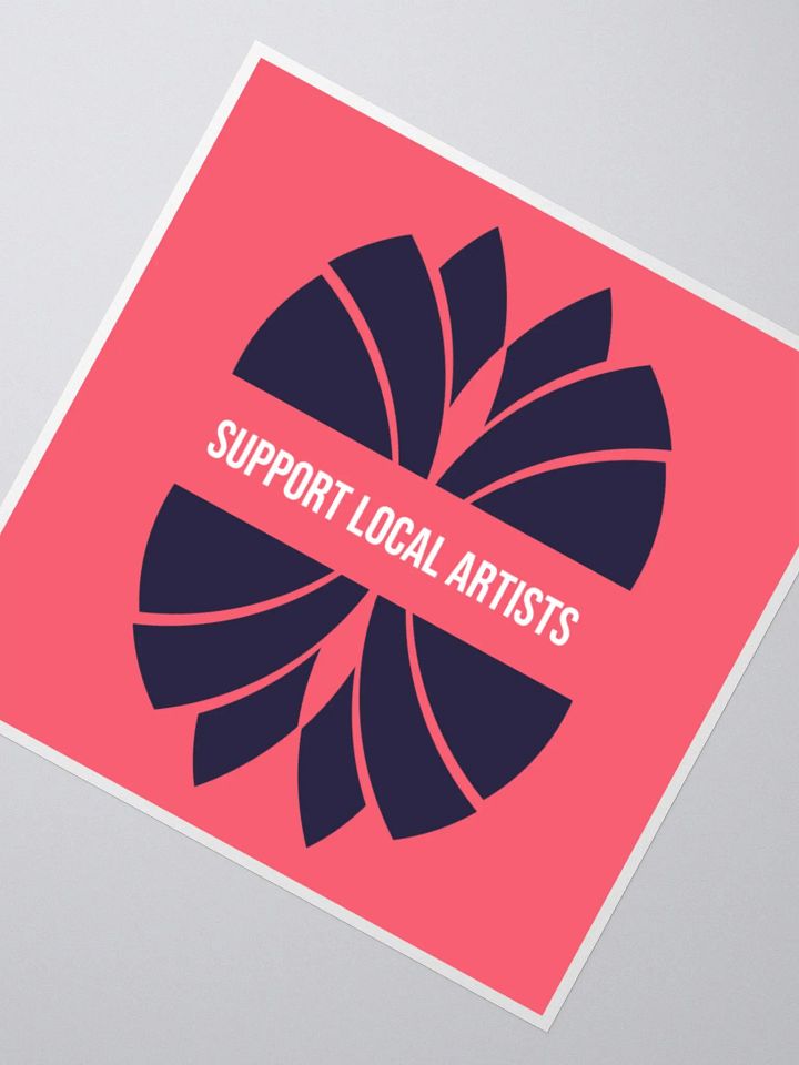 SUPPORT LOCAL ARTISTS, ART DECO STYLIZED. Kiss Cut Stickers product image (4)
