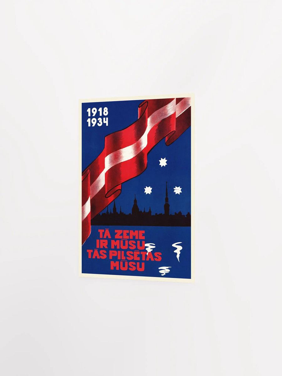 Latvia retro poster, Riga, 1930 — retro vintage travel poster, retro travel wall art, propaganda poster, patriotic product image (7)