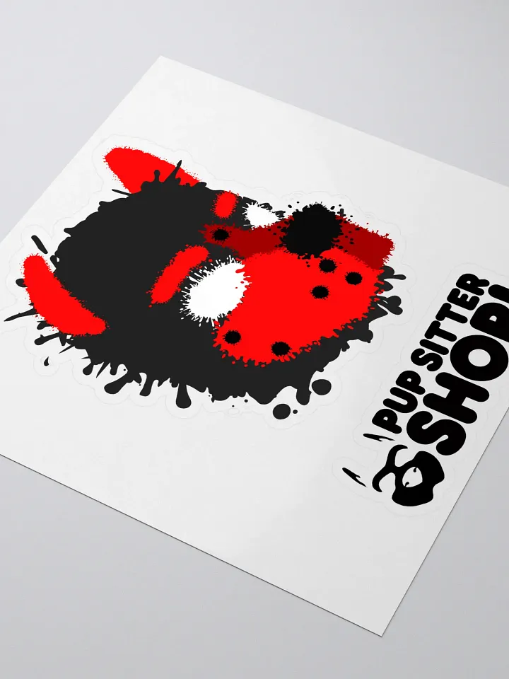 Pup Splatter Sticker - Red product image (1)
