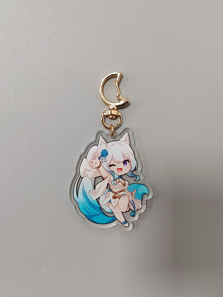 Celene - 2.5"H Moon Fox Acrylic Keychain product image (2)