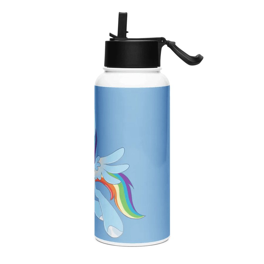 Rainbow Dash Stainless Steel Water Bottle with a Straw Lid product image (3)