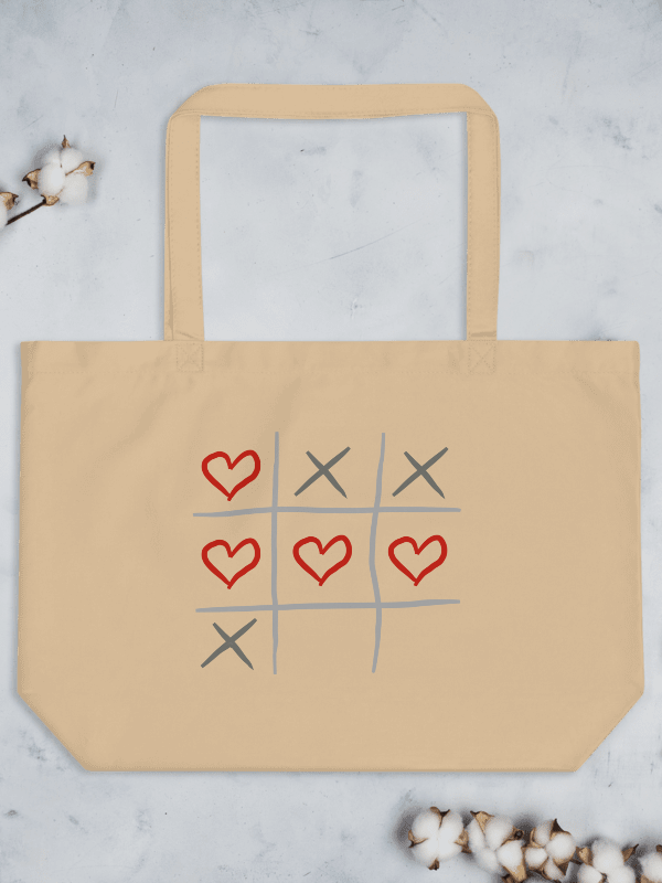 Organic Cotton Tote Bag Big, Tic-Tac-Tote product image (3)