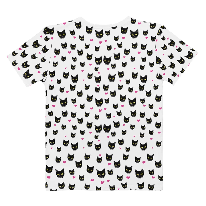 'Black Kitty Dots' Women's Poly Tee product image (1)