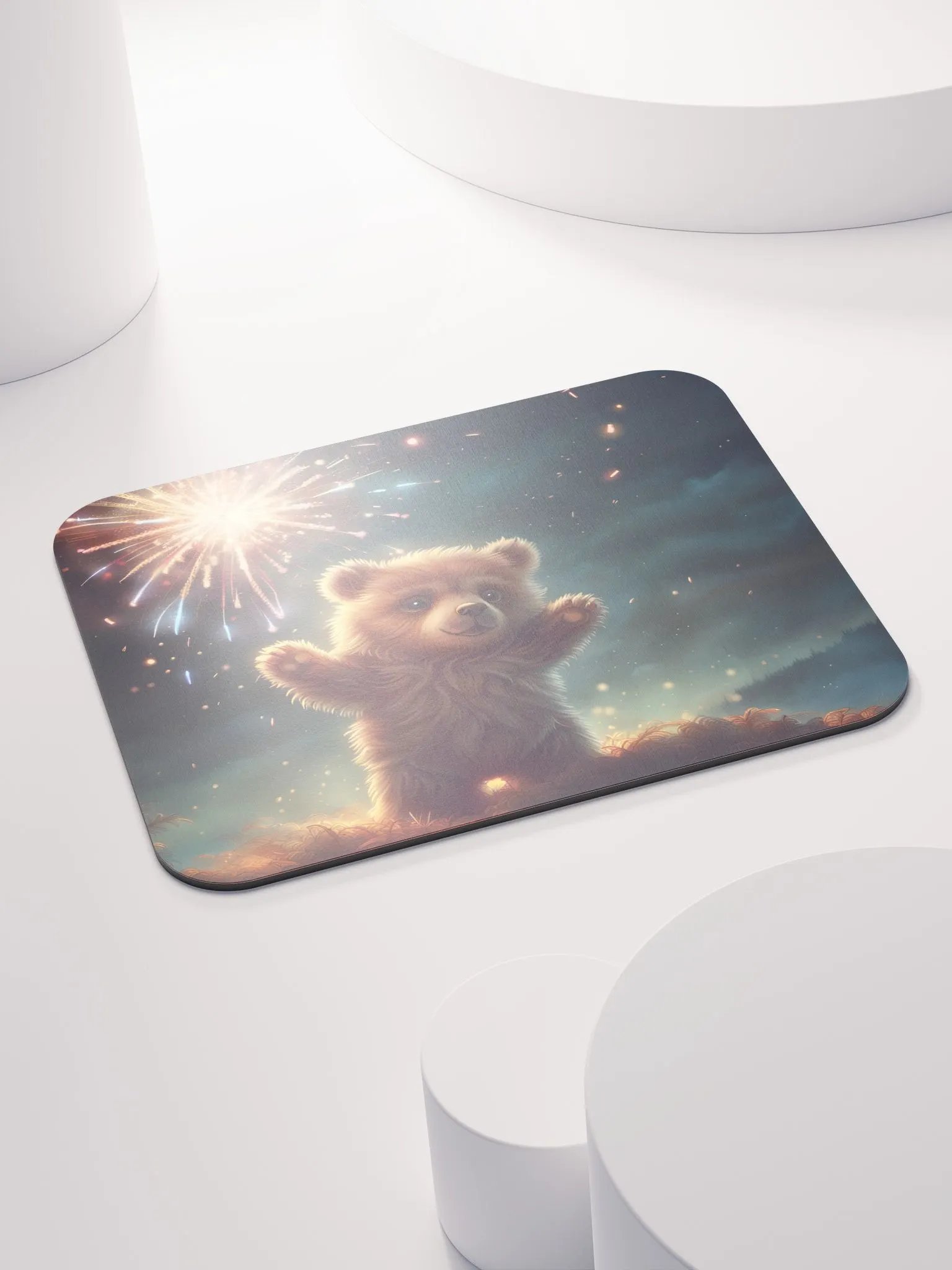 Fireworks Bear Mouse Pad product image (4)