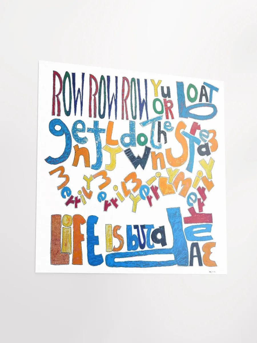 Row Row Row Your Boat Poster (18" x 18") product image (4)