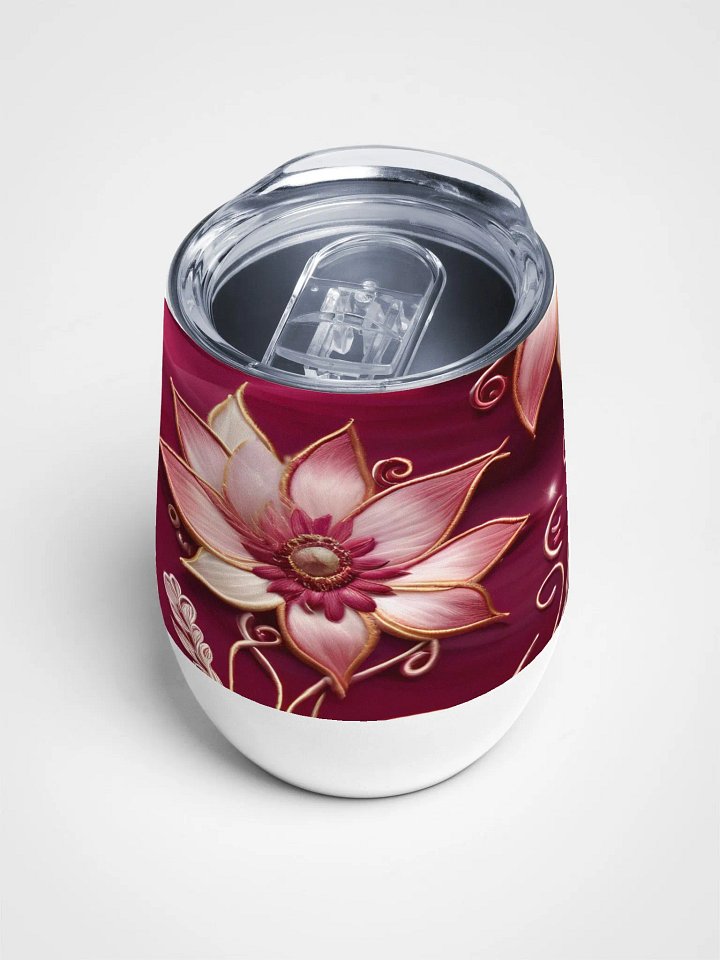 Floral Elegance Wine Tumbler product image (2)
