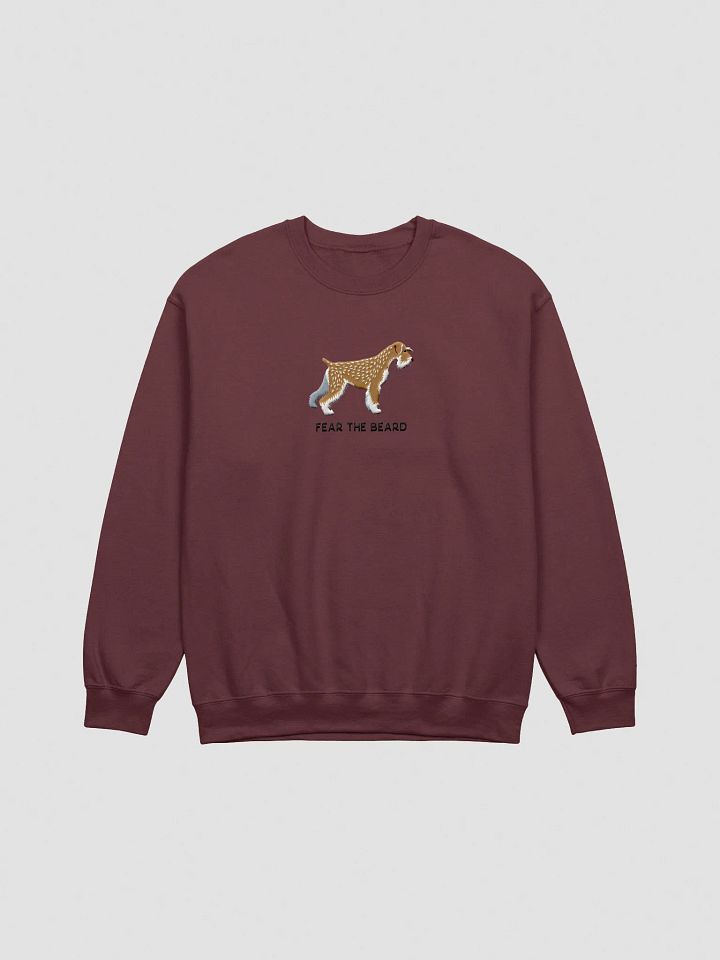 Fear the Beard Sweatshirt (Embroidered) of a Standard Schnauzer(Wheaten) product image (5)
