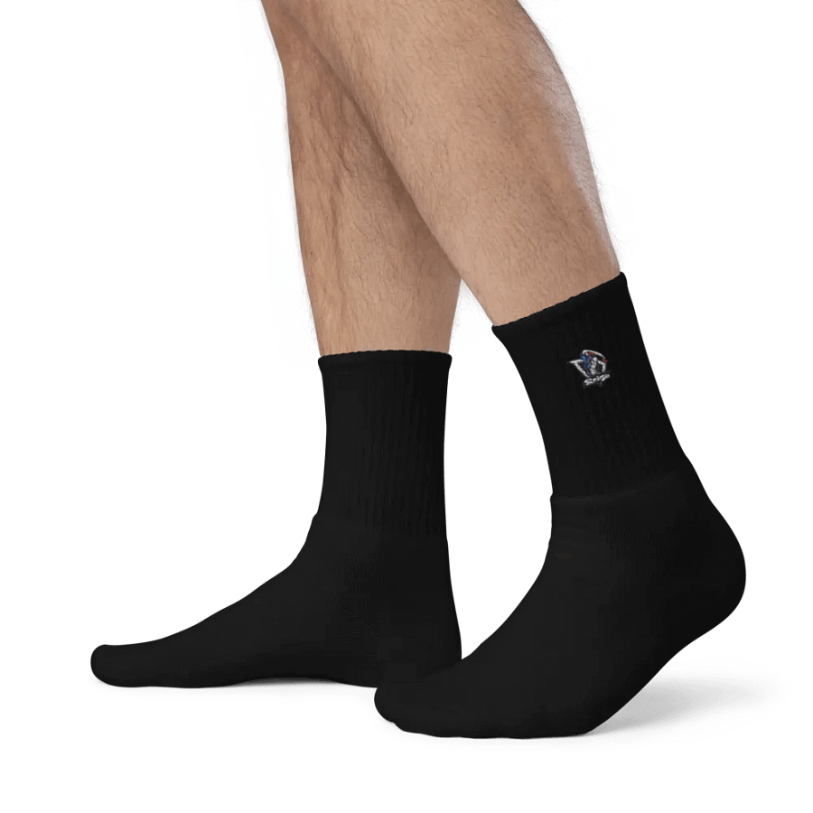 Grim Reaper Emblem Embroidered Crew Socks product image (3)